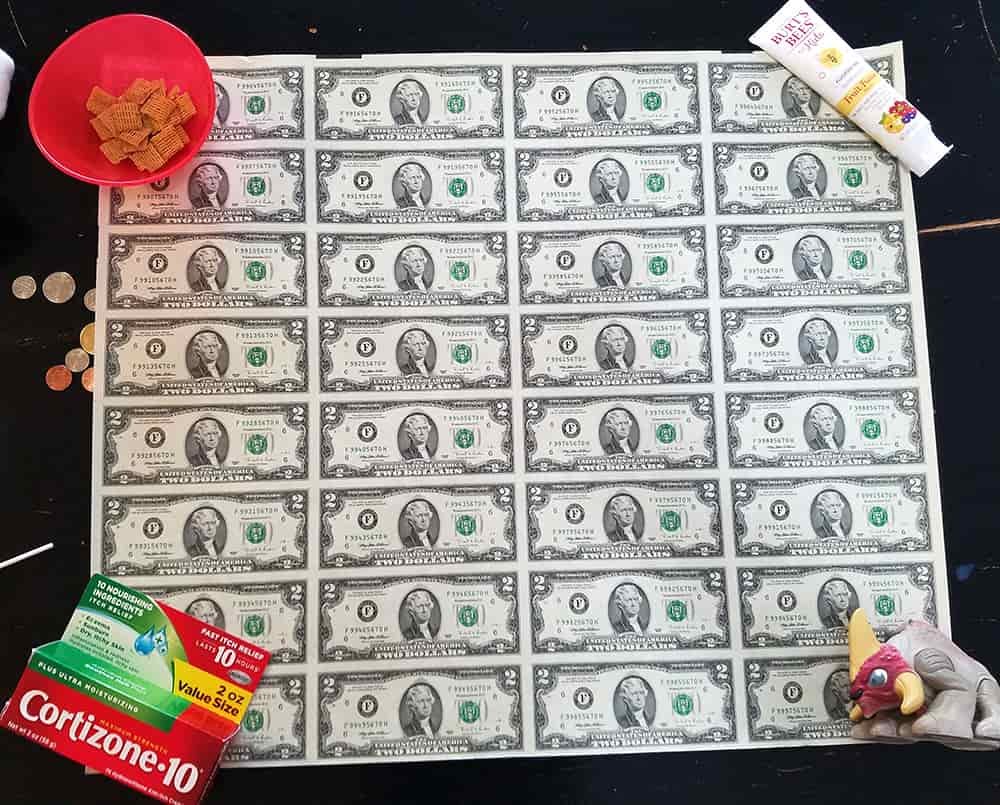 $2 bill uncut sheet