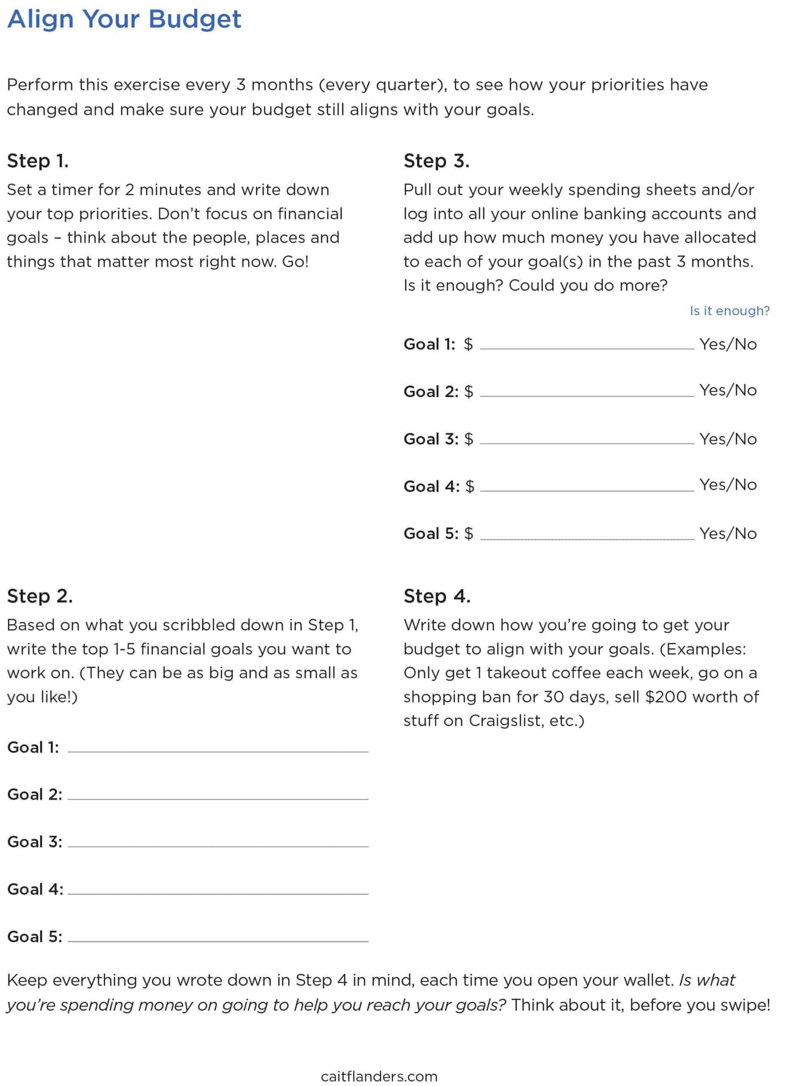 align your budget template
