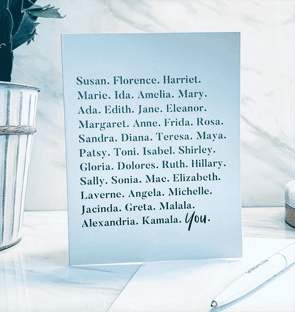 ambitious women statement card