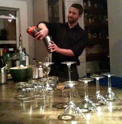 bartending in action