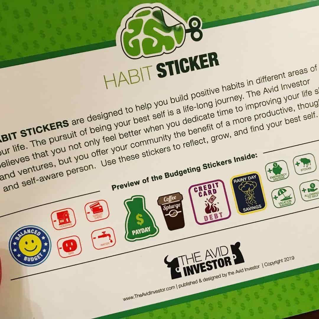 budget bear habit stickers