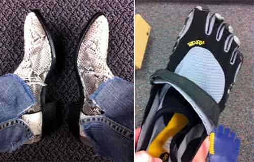 cowboy boots & vibram fivefingers