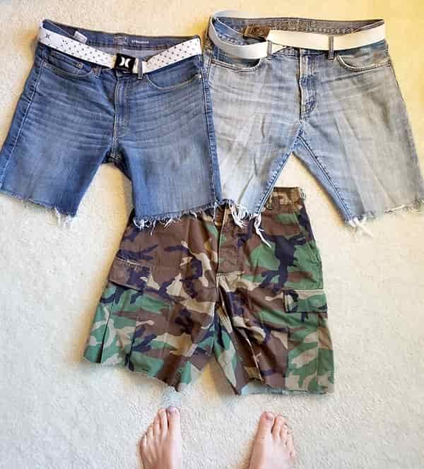 cropped shorts