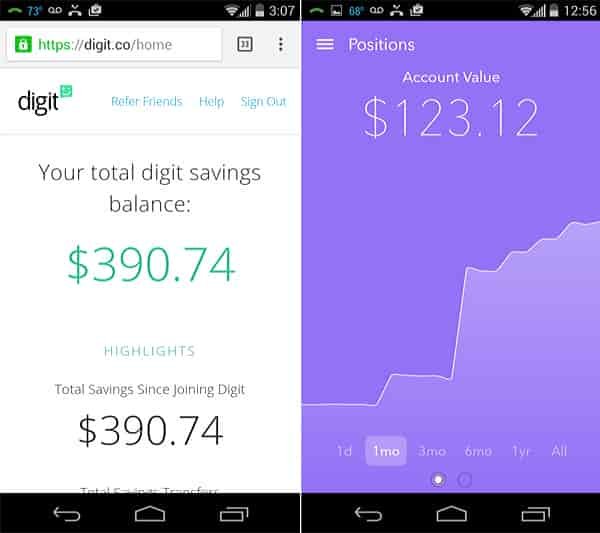 digit vs acorns