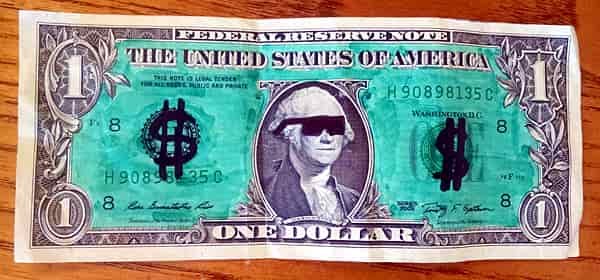 dollar bookmark