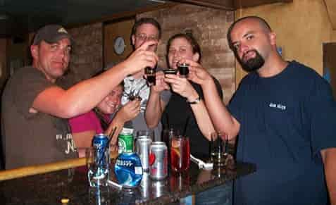 drinking with friends