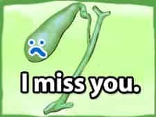 Gallbladder misses you.