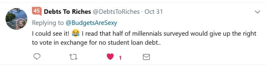 give up voting pay debt