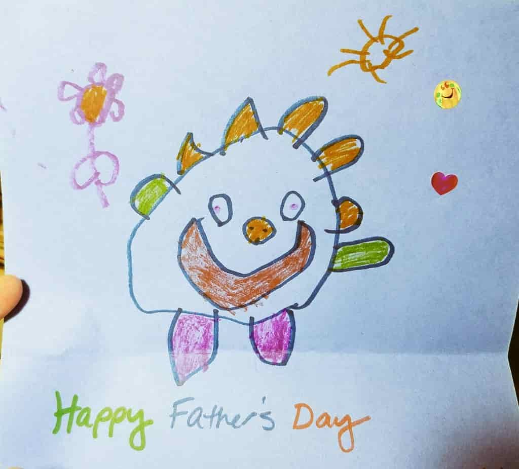 happy fathers day doodle