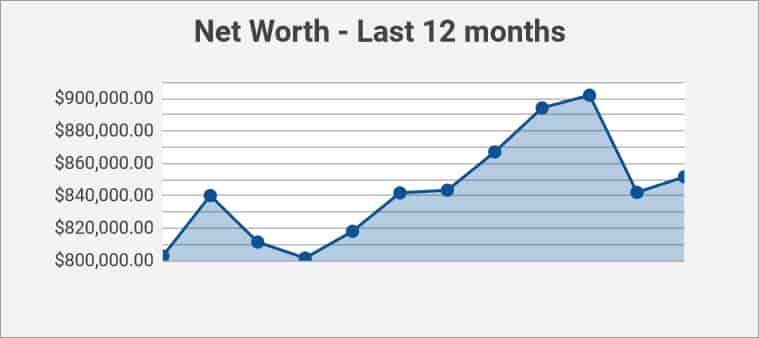 net worth - past 12 months