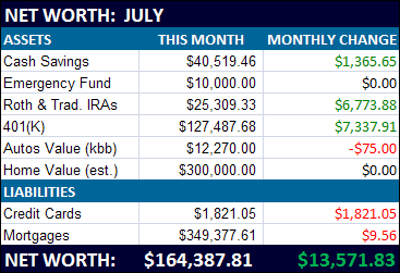 July 2010 Net Worth