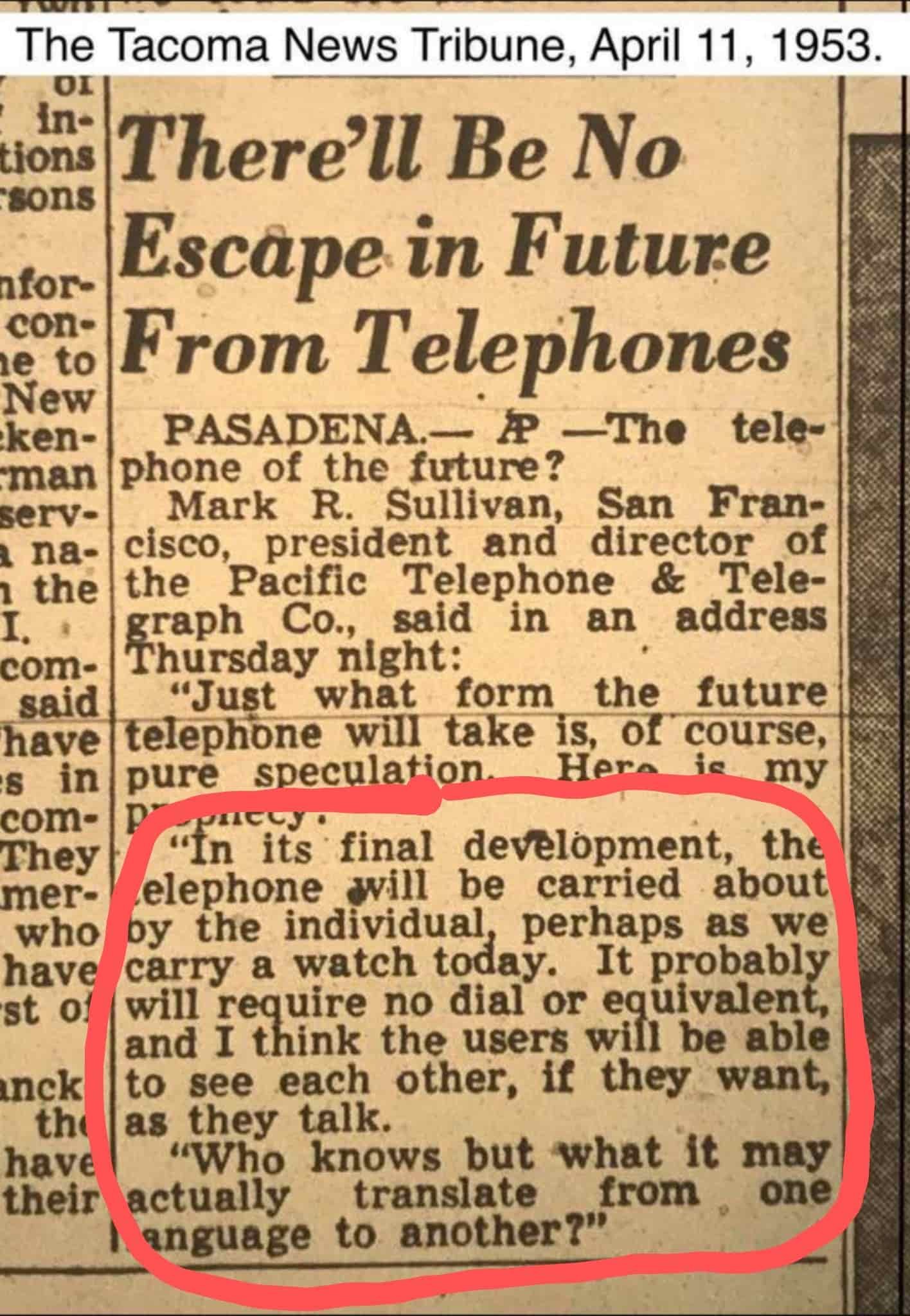 no escaping telephones
