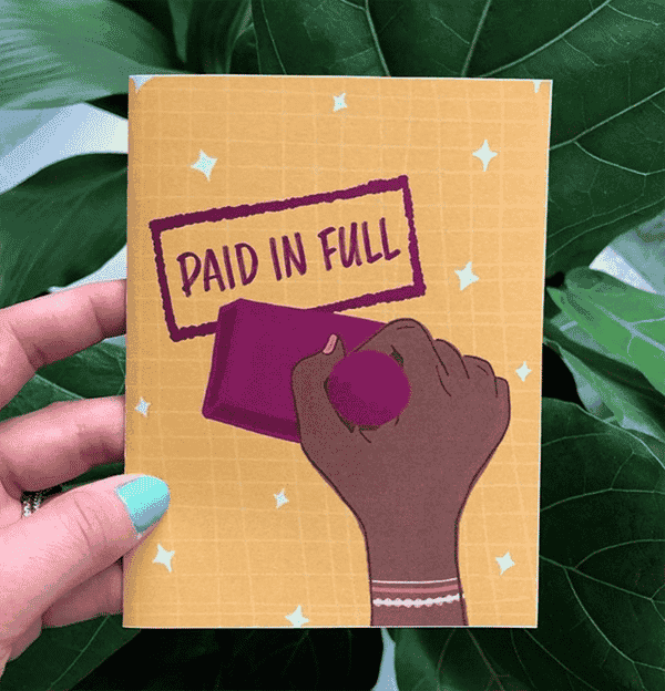 paid in full statement card