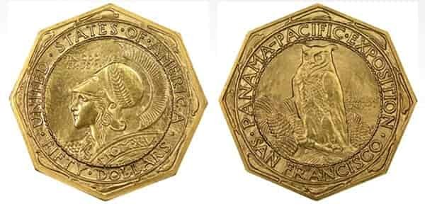 panama pacific gold commemorative coin