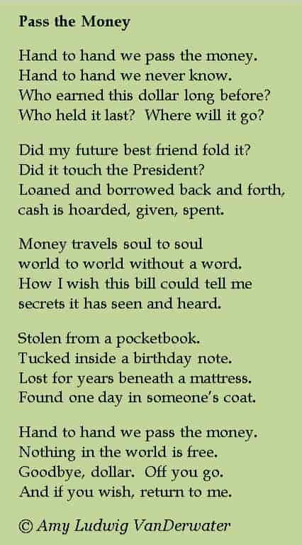 pass the money poem