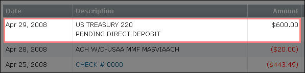 rebate check deposited!