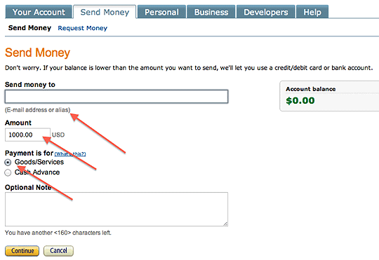 send money via amazon
