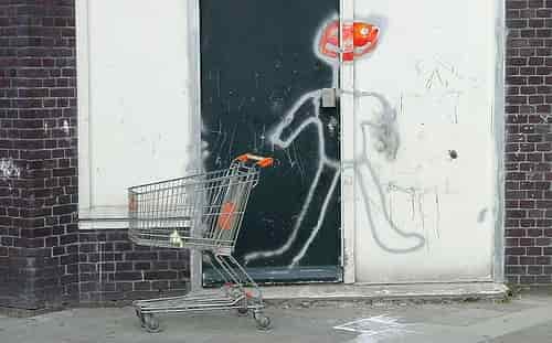 Shopping cart graffiti