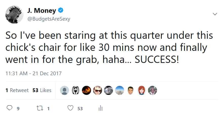 sneaky quarter grab