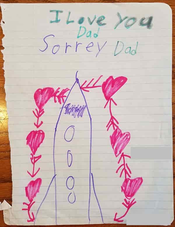 sorry dad card