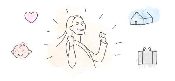 successful woman drawing