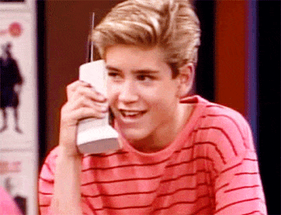 zack morris cell phone gif
