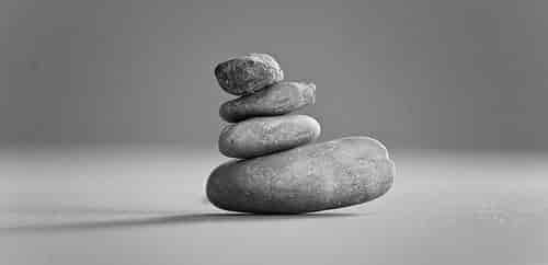 minimalist zen pebbles